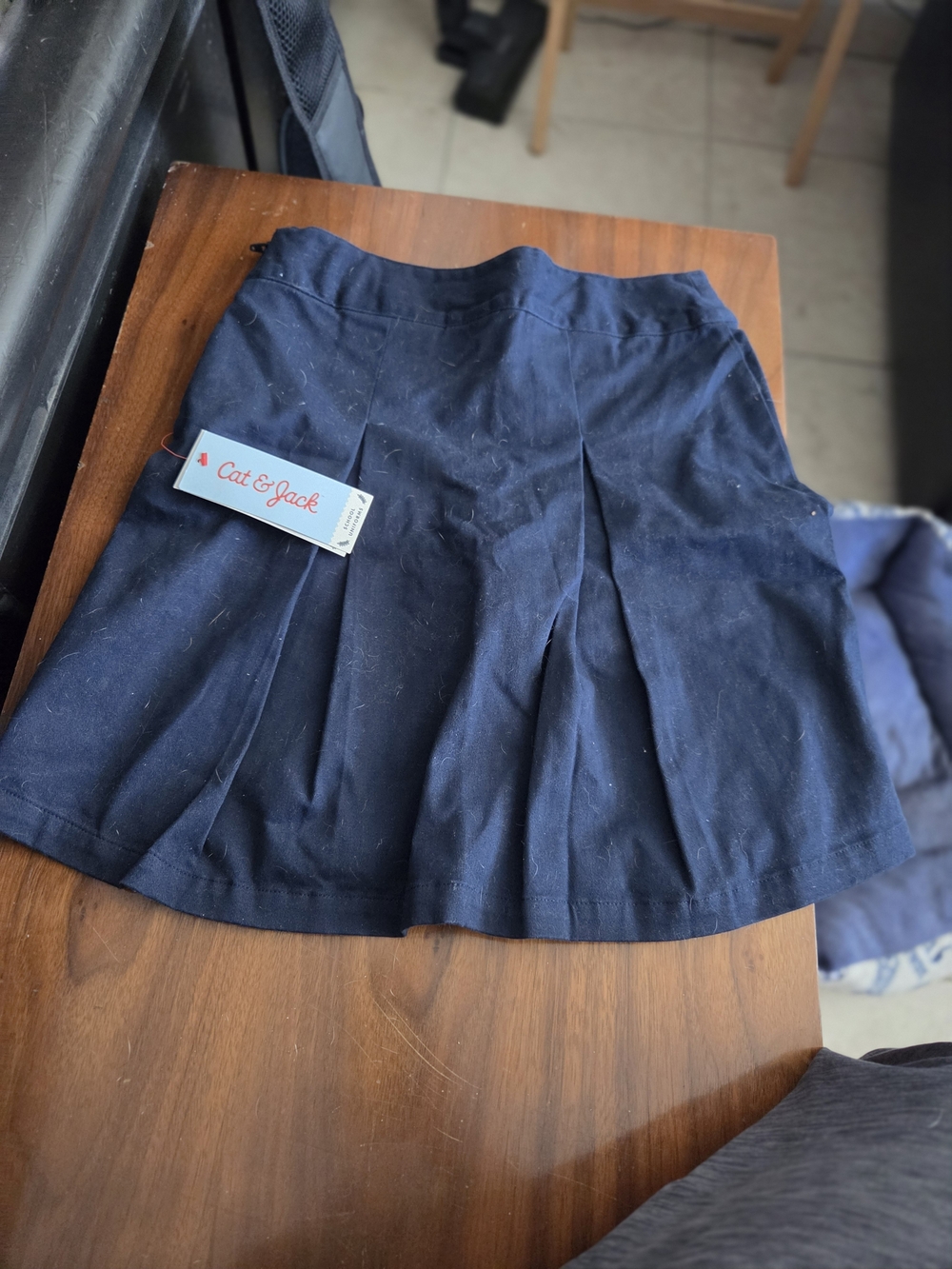 Cat & Jack Navy Box-Pleat Uniform Skorts Size 10